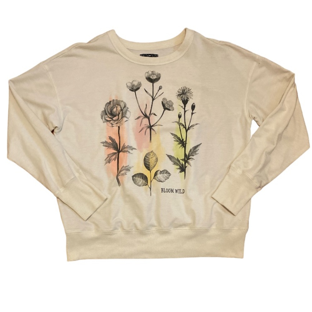 FIFTH SUN bloom wild flower print crew neck